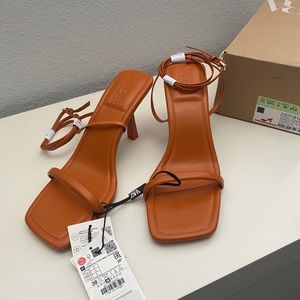 Orange Zara Sandal Heels